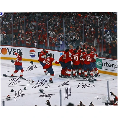 Florida Panthers Autographed 2024 Stanley Cup Champions 16" x 20" Celebration Photograph with Multiple Signatures - Limited Edition of 200