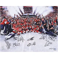 Photo d'équipe autographiée des Panthers de la Floride, champions de la Coupe Stanley 2025, format 16 po x 20 po, avec plusieurs signatures - Édition limitée à 200 exemplaires