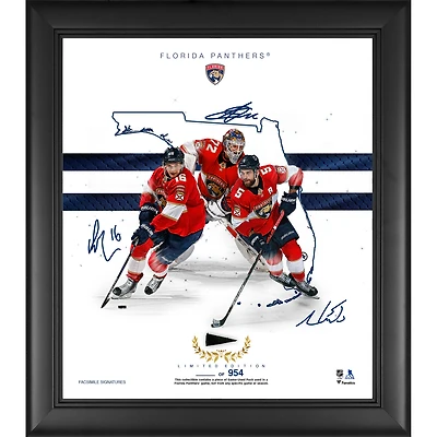 Florida Panthers Framed 15" x 17" Franchise Foundations Collage with a Piece of Game Used Puck - Limited Edition of 954