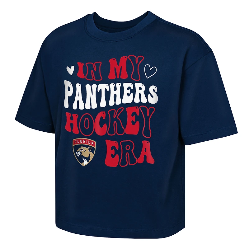 Girls Youth Outerstuff Navy Florida Panthers My Era Boxy T-Shirt
