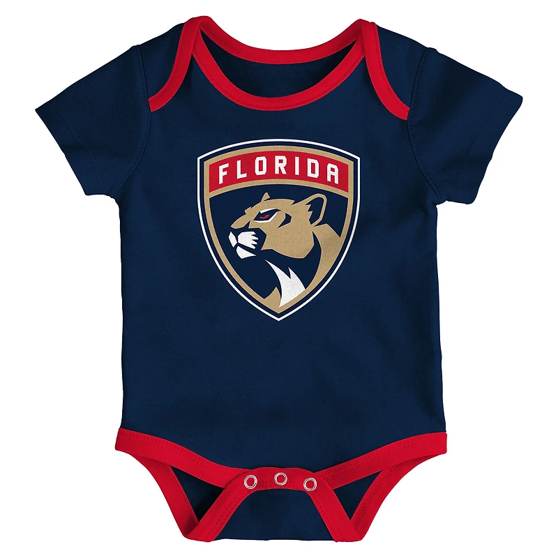 Ensemble de trois bodies pour bébé Florida Panthers Loyal Buddies