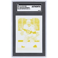 Jonathan Huberdeau Florida Panthers 2021-22 Upper Deck O-Pee-Hockey Yellow Printing Plate #16 #1/1 SGC Authenticated Auth Card
