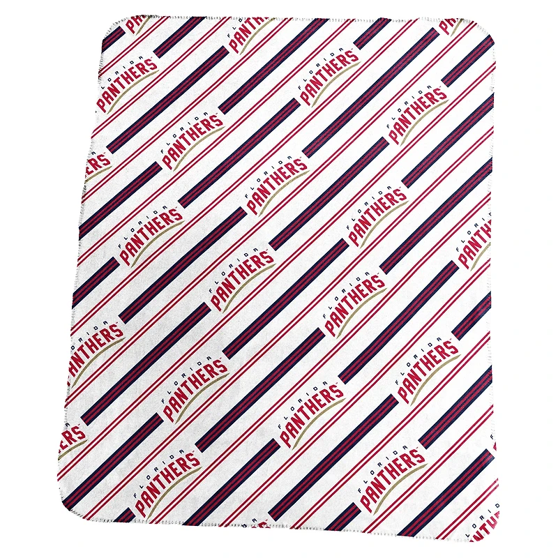 Logo Brands Florida Panthers 50" x 60" Classic Vertical Stripe Fleece Throw Blanket