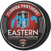 Matthew Tkachuk Florida Panthers Autographed 2025 Eastern Conference Champions Hockey Puck