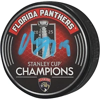Matthew Tkachuk Florida Panthers Autographed 2025 Stanley Cup Champions Hockey Puck 