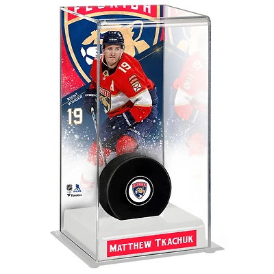 Matthew Tkachuk Florida Panthers Deluxe Tall Hockey Puck Display Case