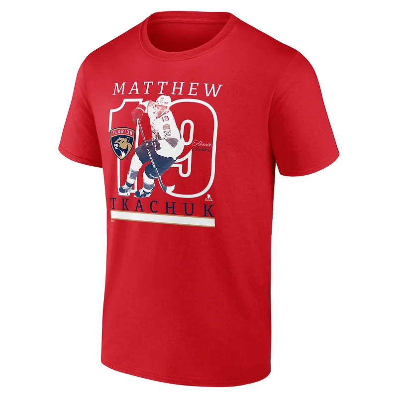Men's Fanatics Matthew Tkachuk Athletic Red Florida Panthers Player T-Shirt
