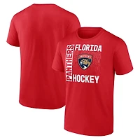 T-shirt à panneaux répétés des Panthers de la Floride pour hommes Fanatics Red