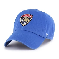 Casquette ajustable pour homme, logo Florida Panthers bleu « 47 », modèle Clean Up