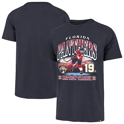 T-shirt bleu marine « 47 Matthew Tkachuk » des Panthers de la Floride, avec nom et numéro du joueur Franklin