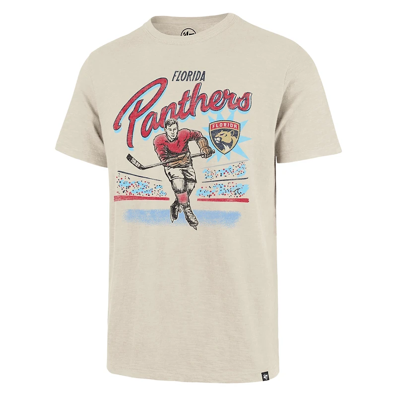Men's '47  Natural Florida Panthers Hockey Player Golden Age Scrum T-Shirt