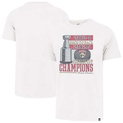 Men's '47  White Florida Panthers Back-to-Back Vintage T-Shirt
