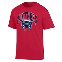 Men's Champion Red Florida Panthers Helmet T-Shirt