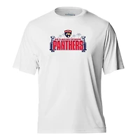T-shirt Omni-Shade blanc pour homme Columbia, champion de la Coupe Stanley des Panthers Floride, avec plaqueur terminal