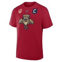 Men's Fanatics Aleksander Barkov Red Florida Panthers 2026 NHL Winter Classic Authentic Stack Name & Number T-Shirt
