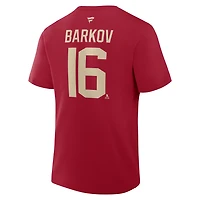Men's Fanatics Aleksander Barkov Red Florida Panthers 2026 NHL Winter Classic Authentic Stack Name & Number T-Shirt