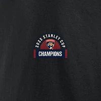 T-shirt Fanatics pour homme, noir, champion de la Coupe Stanley 2025 des Panthers Floride