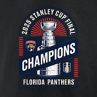 T-shirt Fanatics pour homme, noir, champion de la Coupe Stanley 2025 des Panthers Floride