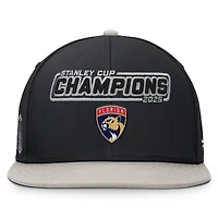 Casquette snapback noire Fanatics pour homme des Panthers de la Floride, champions de la Coupe Stanley 2025
