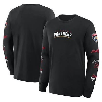 Men's Fanatics Black Florida Panthers Boxed Legacy Long Sleeve T-Shirt