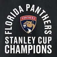 T-shirt à manches longues noir Fanatics pour homme, Panthers de la Floride, doubles champions Coupe Stanley, Conquest