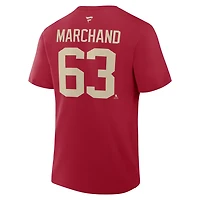 Men's Fanatics Brad Marchand Red Florida Panthers 2026 NHL Winter Classic Authentic Stack Name & Number T-Shirt