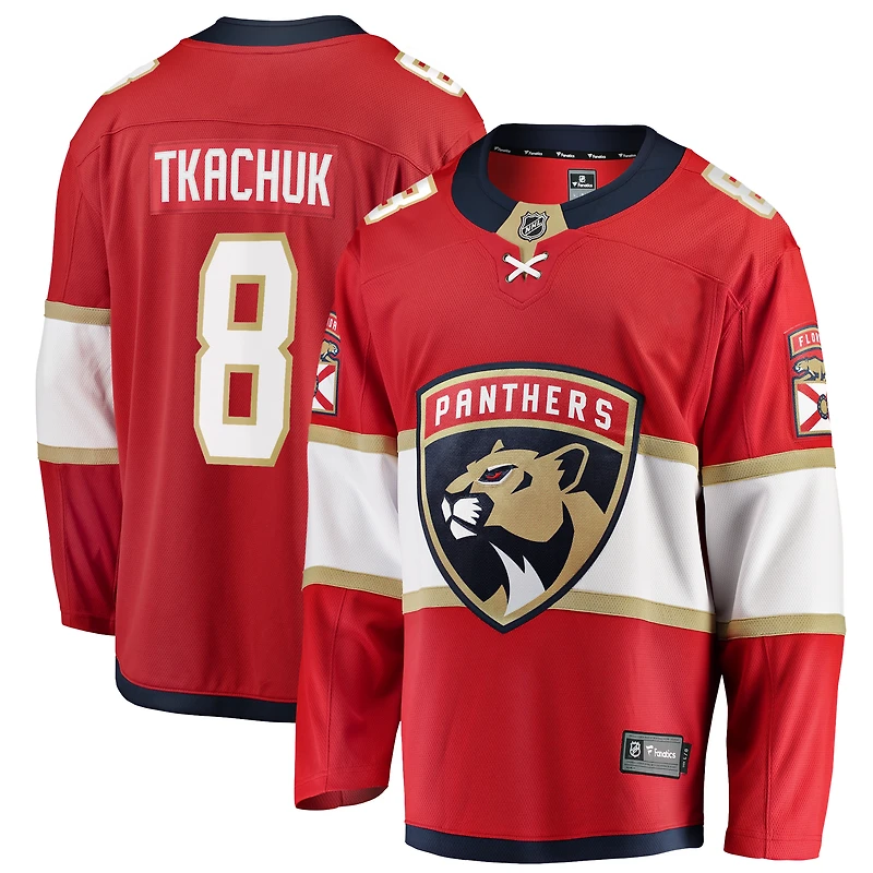 Maillot domicile rouge des Panthers de la Floride Brady Tkachuk (Fanatics) pour homme