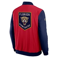 Men's Fanatics Bright Cardinal Florida Panthers 2026 NHL Winter Classic Authentic Pro Full-Zip Bomber Jacket