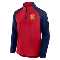 Pull authentique à quart de zip Fanatics Bright Cardinal Florida Panthers 2026 NHL Winter Classic pour homme