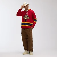 Men's Fanatics Bright Cardinal Florida Panthers 2026 NHL Winter Classic Lace Collar Hoodie