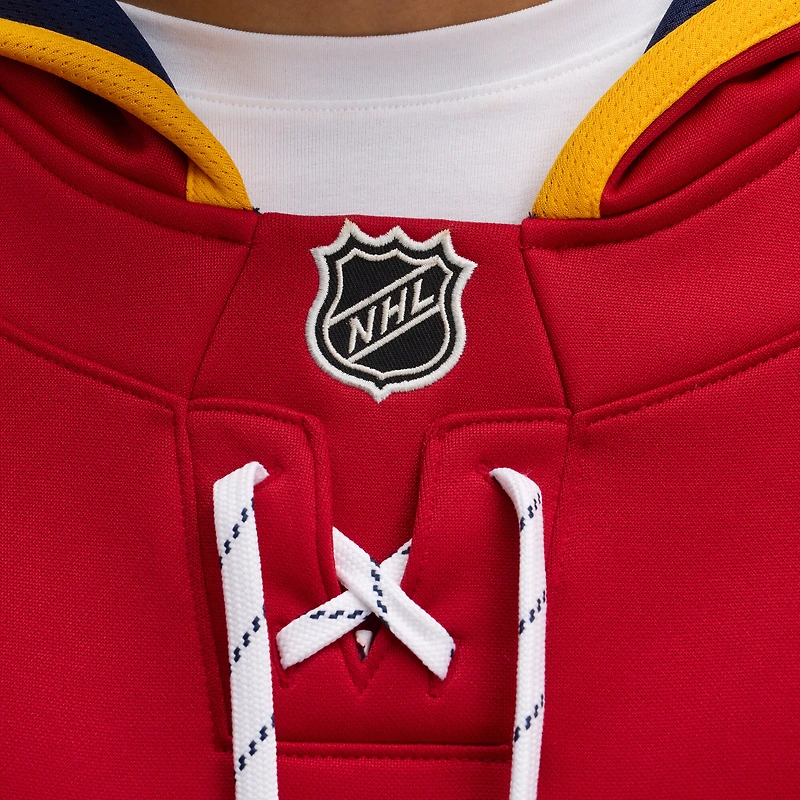 Men's Fanatics Bright Cardinal Florida Panthers 2026 NHL Winter Classic Lace Collar Hoodie