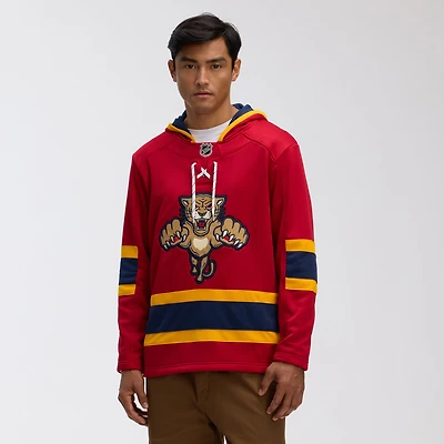 Men's Fanatics Bright Cardinal Florida Panthers 2026 NHL Winter Classic Lace Collar Hoodie