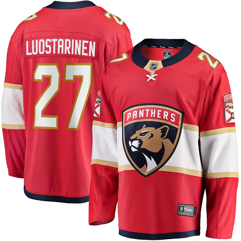 Maillot de joueur échappé à domicile des Fanatics Eetu Luostarinen Panthers la Floride, rouge, pour hommes