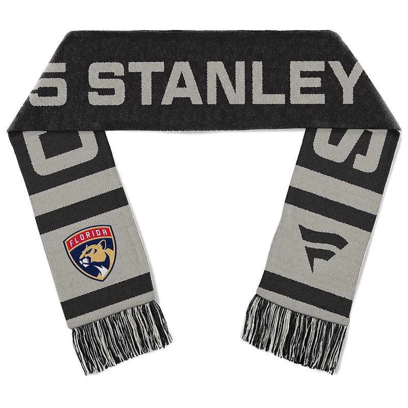 Écharpe de vestiaire grise Fanatics pour homme, champions de la Coupe Stanley 2025 des Panthers de la Floride