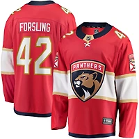 Men's Fanatics Gustav Forsling Red Florida Panthers Home Breakaway Player Jersey