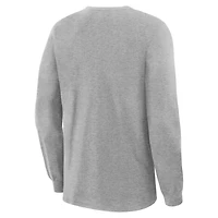 Men's Fanatics Heather Gray Florida Panthers 2025 Stanley Cup Champions Locker Room Long Sleeve T-Shirt