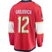 Fanatics pour hommes Jonah Gadjovich Rouge Maillot de joueur échappé des Panthers la Floride