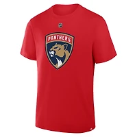 Men's Fanatics Matthew Tkachuk Red Florida Panthers Authentic Stack Name & Number T-Shirt