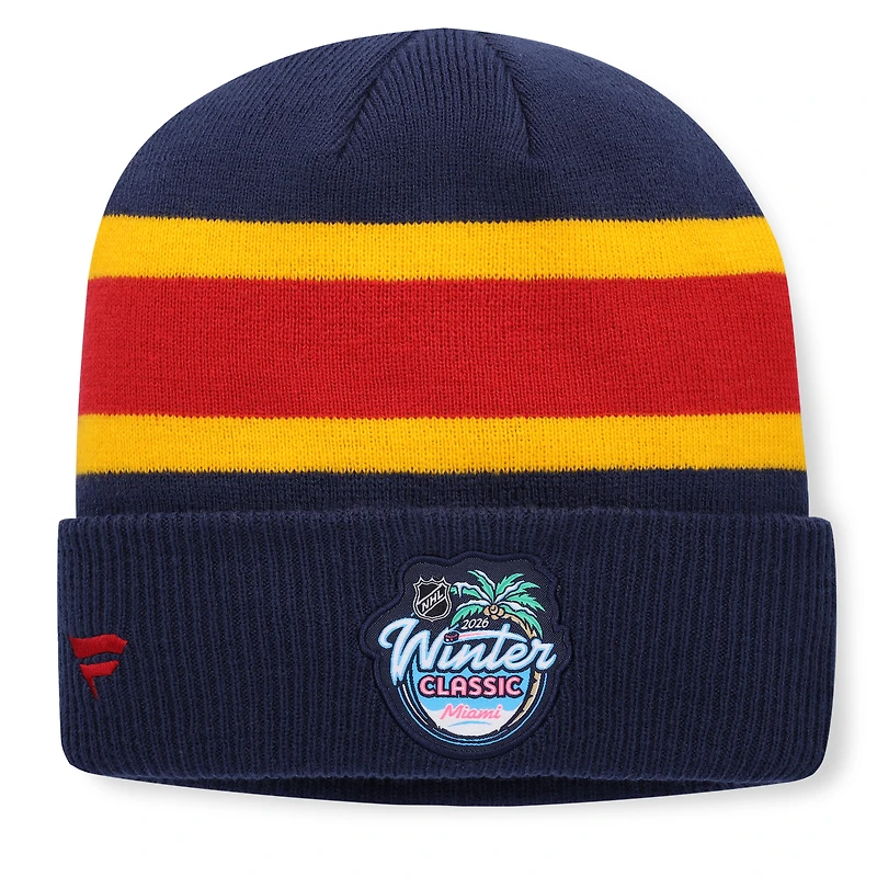 Bonnet à revers Fanatics bleu marine/rouge Florida Panthers 2026 NHL Winter Classic pour homme