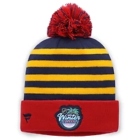 Bonnet à pompon et revers bleu marine/rouge des Panthers de la Floride, Classique hivernale de la LNH 2026 (Fanatics)