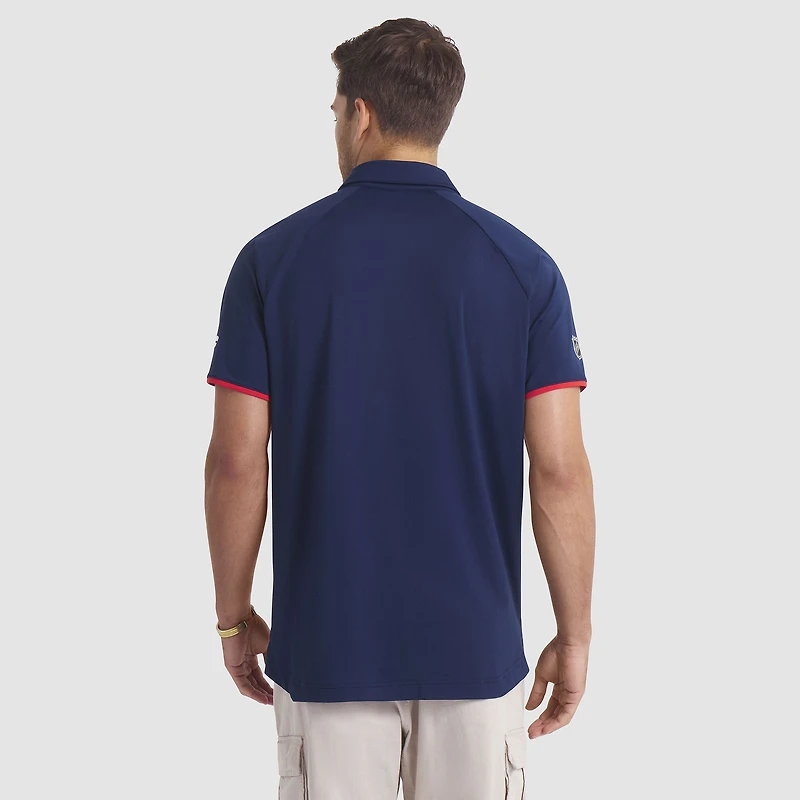 Men's Fanatics Navy Florida Panthers Authentic Pro Rink Raglan Polo