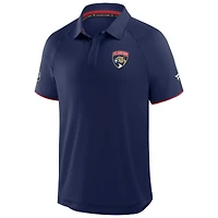 Polo raglan authentique Pro Rink des Panthers de la Floride pour homme, bleu marine, Fanatics
