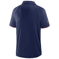 Men's Fanatics Navy Florida Panthers Authentic Pro Rink Raglan Polo
