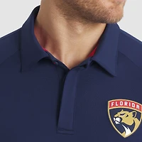 Men's Fanatics Navy Florida Panthers Authentic Pro Rink Raglan Polo