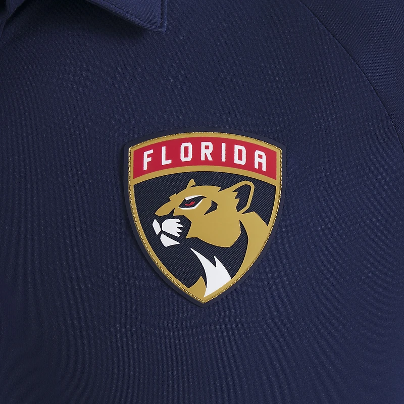 Polo raglan authentique Pro Rink des Panthers de la Floride pour homme, bleu marine, Fanatics