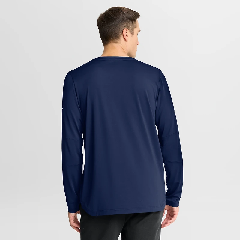 T-shirt à manches longues authentique Pro Rink Tech des Panthers de la Floride, bleu marine, marque Fanatics, pour homme.