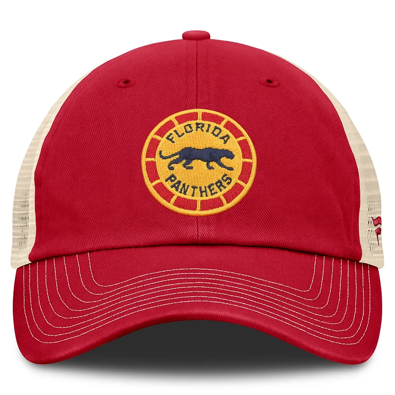 Men's Fanatics Red/Cream Florida Panthers 2026 NHL Winter Classic Trucker Adjustable Hat
