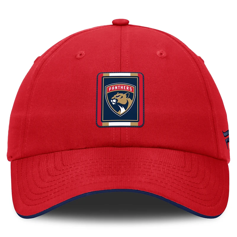 Casquette ajustable authentique Pro Ripstop rouge/bleu marine pour hommes Fanatics Florida Panthers