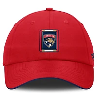 Casquette ajustable authentique Pro Ripstop rouge/bleu marine pour hommes Fanatics Florida Panthers