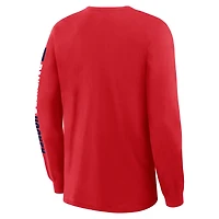 Men's Fanatics Red Florida Panthers Goal Crease Legacy Long Sleeve T-Shirt